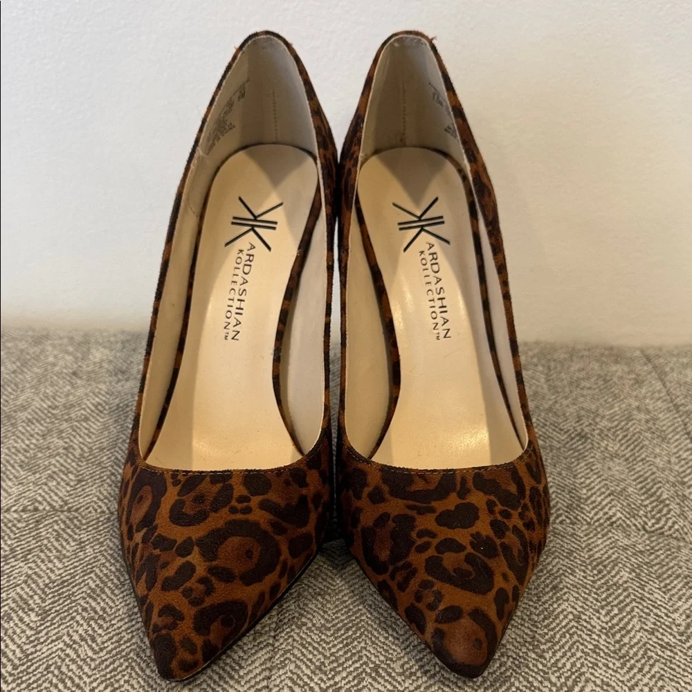 Kardashian Kollection leopard print stiletto heels